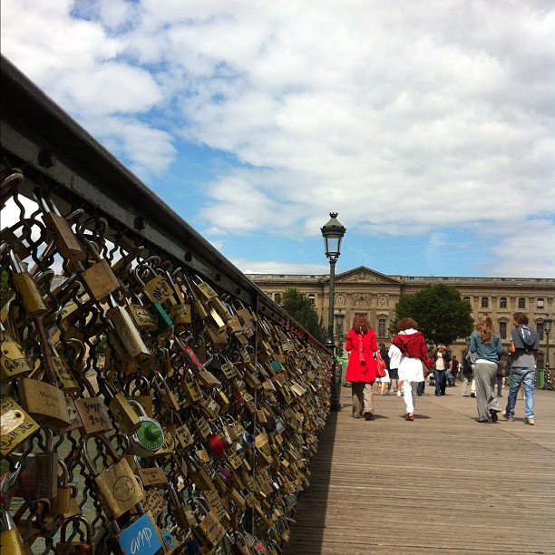 Was about Love , n Lock. (Thx to the lady in red for a bright touch. )