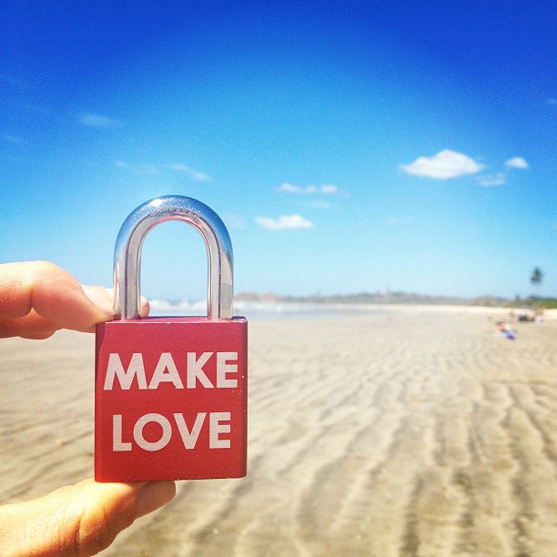 Make Love #makelovelocks #love #lovelocks #luv #beach #costarica #untilnexttime #