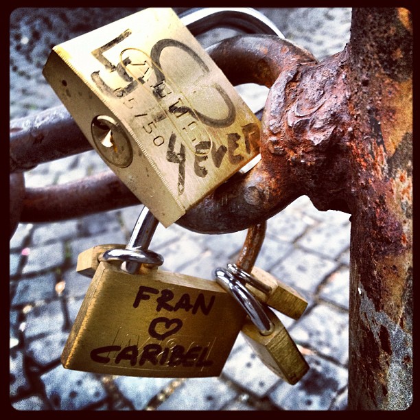 The return of the love padlocks... #padlock #love #pontemilvio
