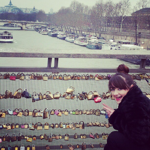 I look so geeky! #lovelockbridge #paris #weekendaway #geek #lovingit