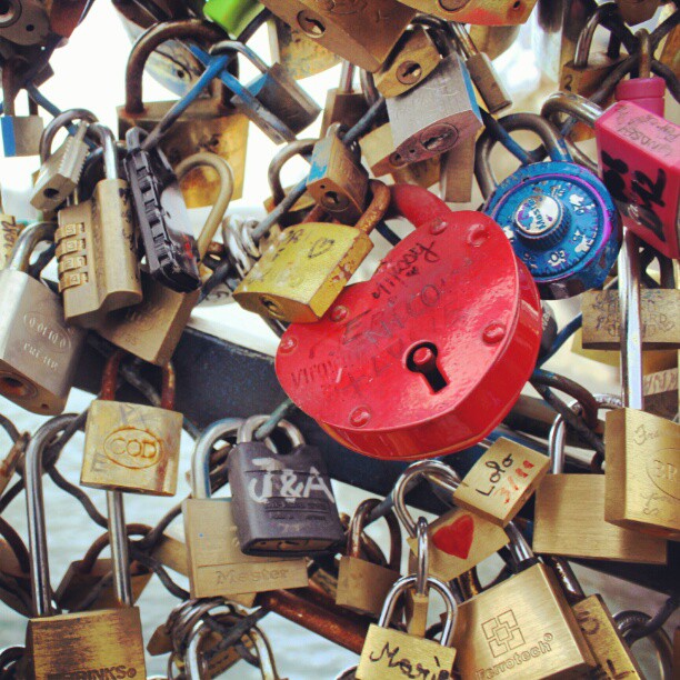 #paris#france#love#lovelocks#bridge#november