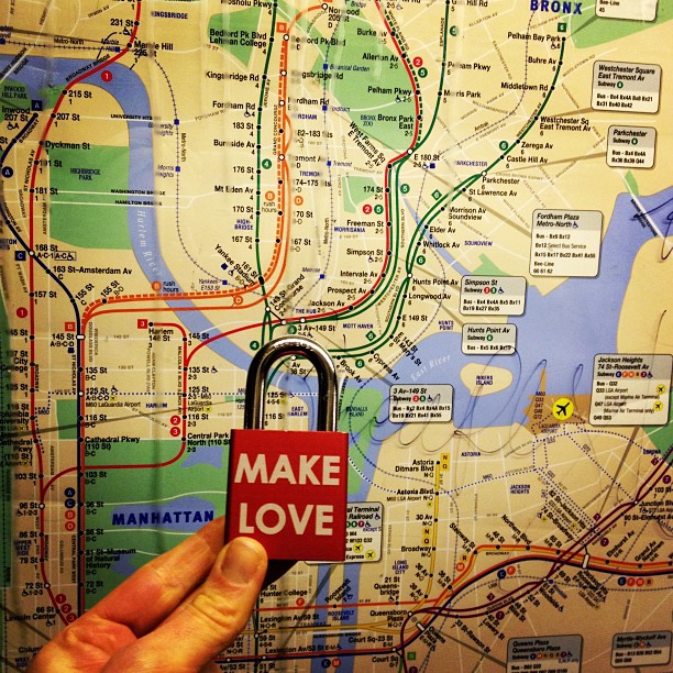 Make Love #makelovelocks #lovelocks #makelove #love #luv #mta #subway #ilovenyc #i