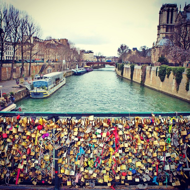 #paris #france #travelphotography #travel #lovelocks #padlocks #canal