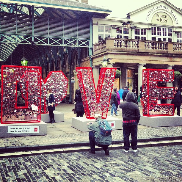 All you need is ... Love ! 
#love#padlocks#coventgarden#red#shiny#pretty#london#sweet#cute#heart