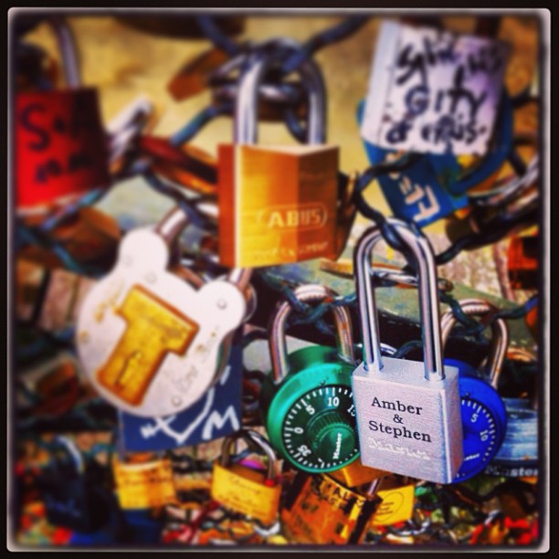 We pledged #ourlove in #Paris #lovelocks #HimNHer