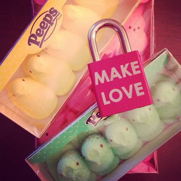 Make Love Locks  #makelove #makelovelocks #love #lovelocks #luv #easter #peeps #eastercandy #memories #family #kids #spring #instamood