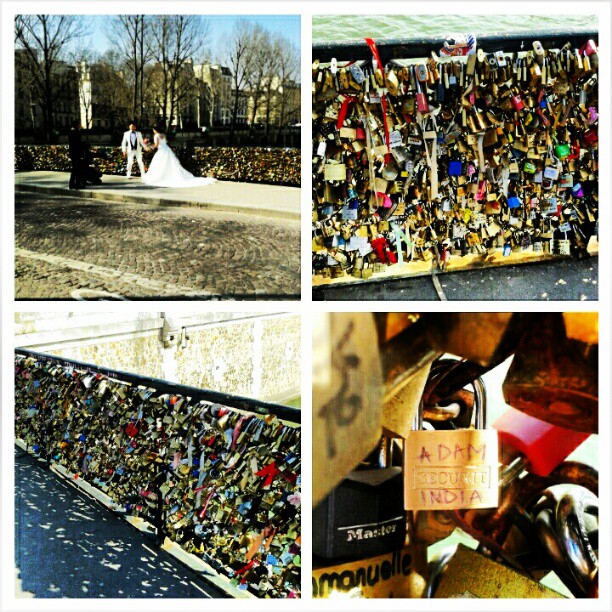 Paris Love Locks on the Pont de l’Archevêché. #PadlockBridge #LoveLocks #TheLoveBridge #LovePadlocks #ThePontdelArchevêché #Paris