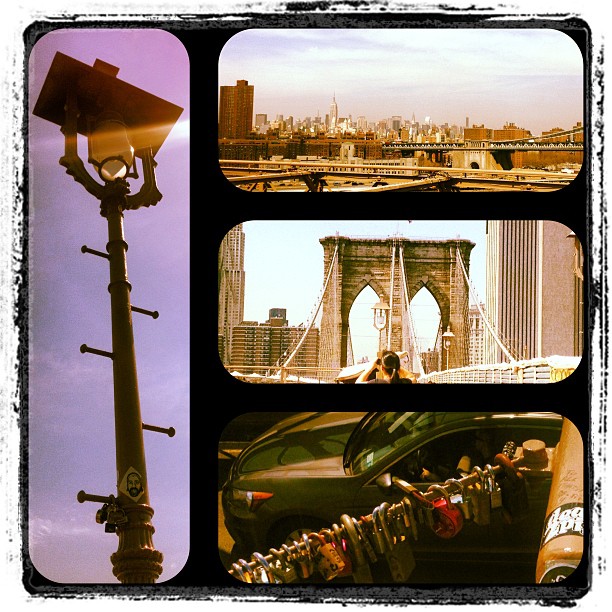 #brooklyn #bridge #nyc #lovelocks #skyline #suspensionbridge #archinerd #1868 #1954reconstruction