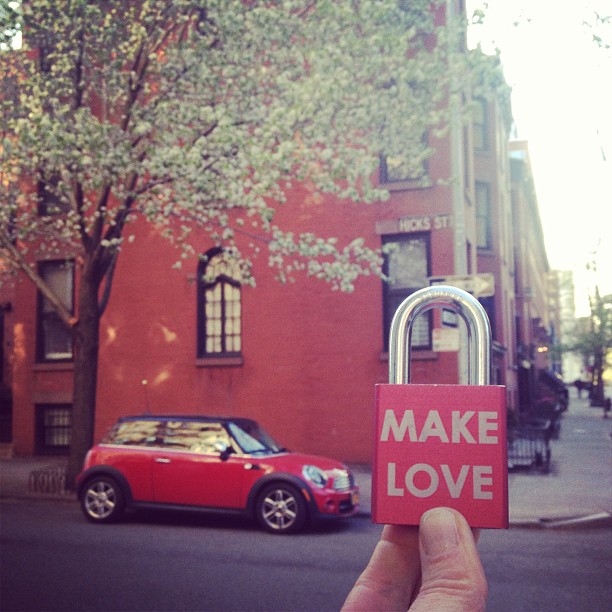 Little #red #house to go with our little red #car to go with our little red #lovelock to go #away and #make some #memories #love #makelovelocks #life #love #heart #minicooper #spring #wedding #getaway #moments #matchymatchy #instamood #instagood #vacation #weekday #adventure #travel #brooklyn #newyorkcity #nyc