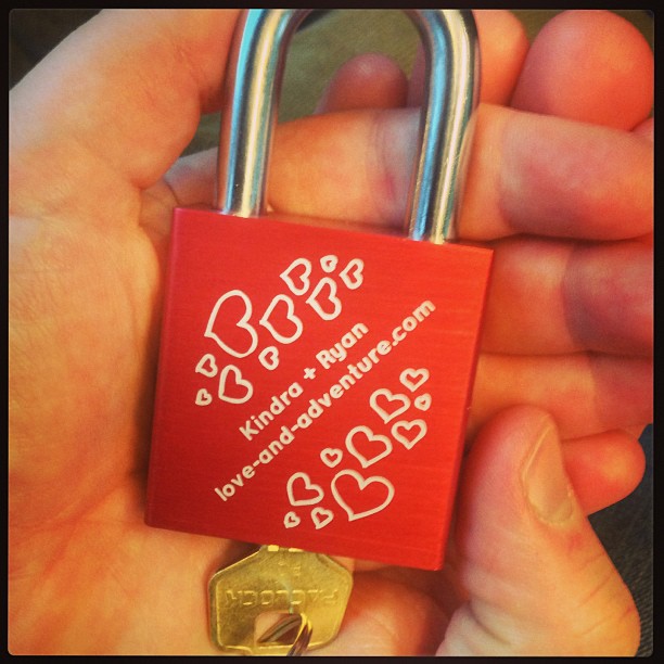 We just got our lock from #makelovelocks!