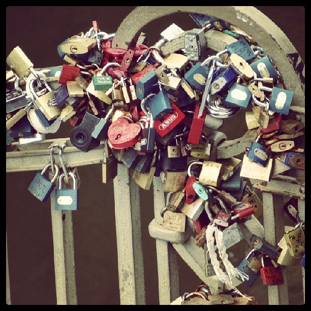 Zámky na Kampě, Praha #padlock #heart #fence #so #much #love #in #one #place #prague #colors #sunday