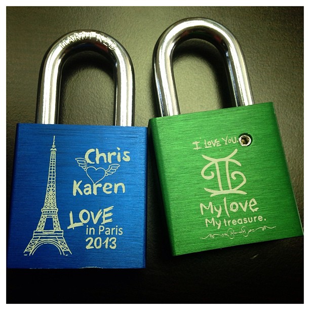 Yay! Love getting mail. From #MakeLoveLocks.  Can't wait to lock our Locks in #Paris at #PontdesArts bridgr. Excited to go to Paris next week!  @chrischin84