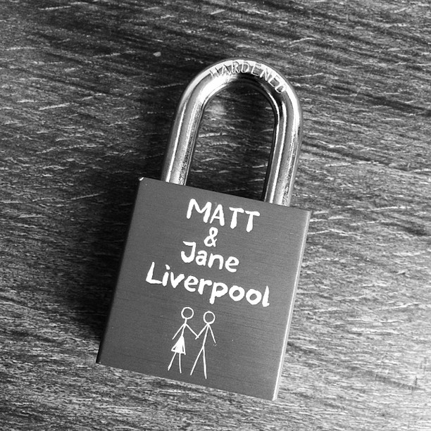 We are now ready for our trip to Venice thanks to the guys at Make Love Locks in the USA ! #makelovelocks #lovelocks #venice #holiday #trip #birthday #love #padlock #birthday #liverpool