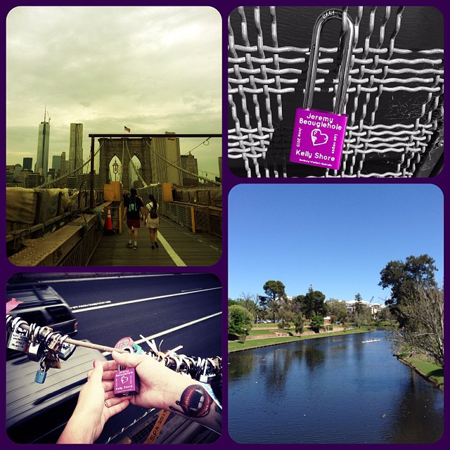 Love lock number 2 at the River Torrens University Bridge Adelaide #makelovelocks #unibridge #torrens #popeye #radelaide #brooklynbridge #nyc 
</p>
<span class=