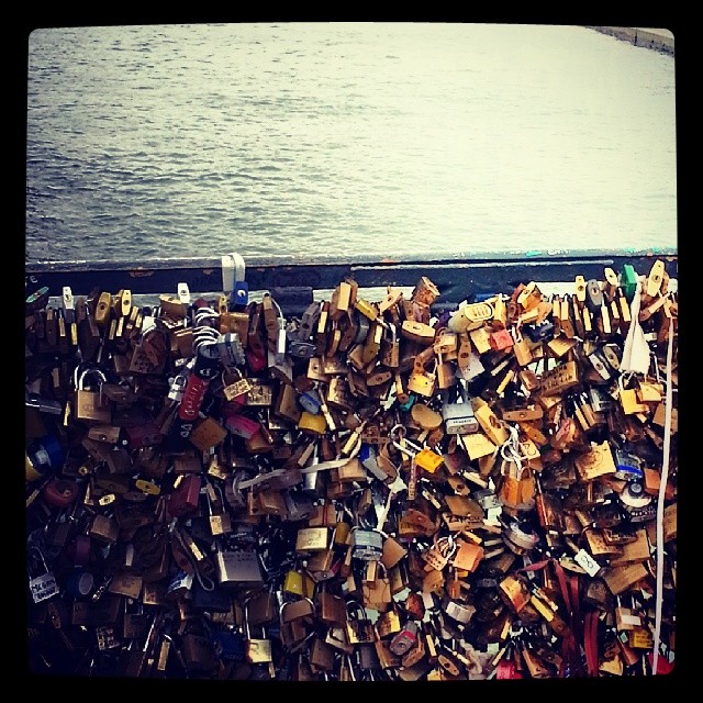 #paris #lovelockbridge #love #beautiful #cute #france #europe #bridge #lock #couple #travel #romantic #padlock #bestfriends #lovelock #holiday #cityoflove #adorable #notredame #amazing #dec2013 #jetaimeparis #denmark #paris2013 #makelovelocks #firstfamilytravel #christmastime #takemeback #eiffeltower #pontdearts 