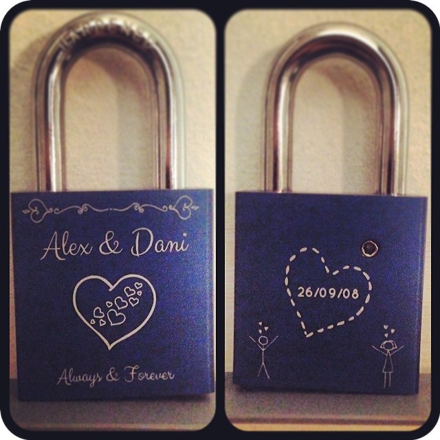 #valentinesday #present from @dgr25 #love #lock #makelovelocks #girlfriend #5years #sweetheart #hearts #alwaysandforever