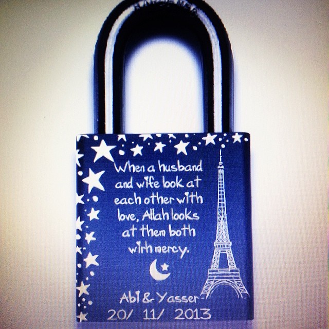 Can't wait to receive this and lock it onto the love lock bridge in May 
</p>
<span class=