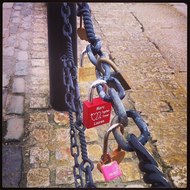 Love Padlocks Albert Dock Liverpool 100s of padlocks