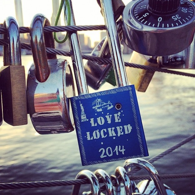 Love-Locked-DUMBO.-brooklyn-nyc-newyorkcity-newyork-lovelock-love-water-reflection-sunset-romantic