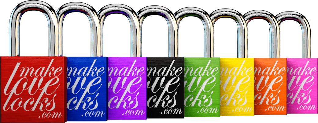 ENGRAVED Love Locks 2 Names or Date 8 Designs Lock it to your Special Place 